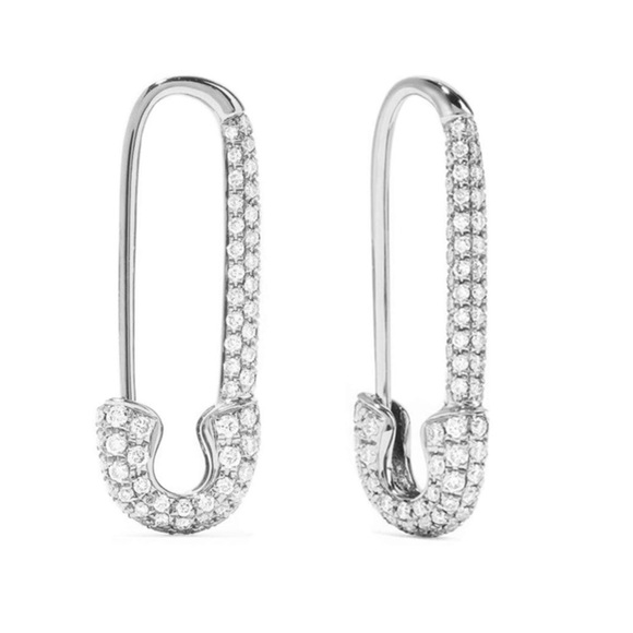 Jewelry Cz Safety Pin Cartilage Sterling Earrings Poshmark